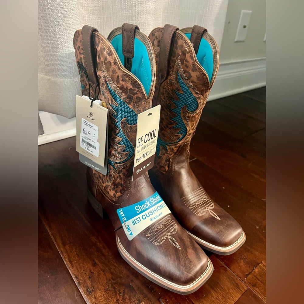Ariat VentTEK Brown and Teal Boots